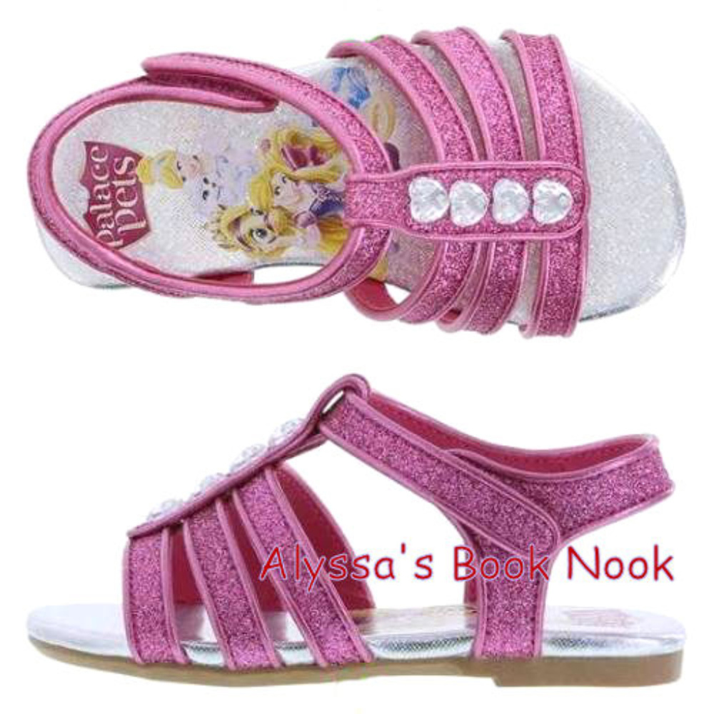 DISNEY PRINCESS PALACE PETS GIRLS GLITTER SANDALS